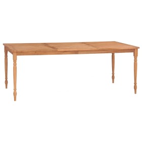 Mesa Batavia de madera maciza de teca 200x100x75 cm de , Mesas de cocina y de comedor - Ref: Foro24-316033, Precio: 332,98 €,...