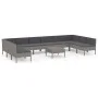 11-piece garden furniture set and gray synthetic rattan cushions by vidaXL, Garden sets - Ref: Foro24-3094602, Price: 875,06 ...