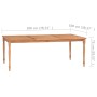Mesa Batavia de madera maciza de teca 200x100x75 cm de , Mesas de cocina y de comedor - Ref: Foro24-316033, Precio: 332,98 €,...