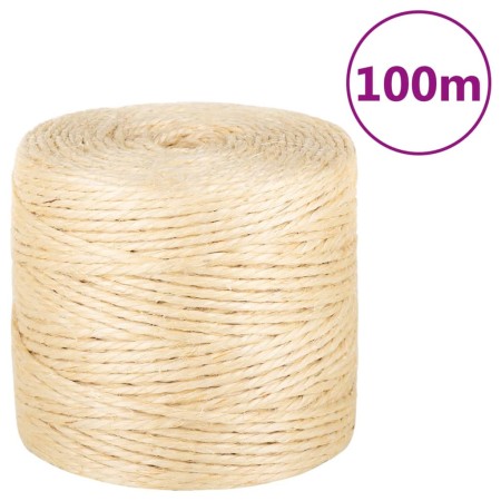 Cuerda 100% sisal 4 mm 100 m de , Sogas y cuerdas metálicas - Ref: Foro24-155009, Precio: 21,07 €, Descuento: %