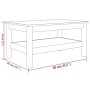 Mesa de centro de madera maciza de pino blanco 80x50x40 cm de , Mesas de centro - Ref: Foro24-814285, Precio: 94,59 €, Descue...