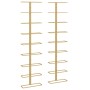 Botellero de pared para 9 botellas 2 unidades hierro dorado de , Botelleros - Ref: Foro24-340903, Precio: 96,10 €, Descuento: %