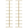 Botellero de pared para 9 botellas 2 unidades hierro dorado de , Botelleros - Ref: Foro24-340903, Precio: 96,10 €, Descuento: %