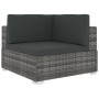 Asiento seccional de esquina con cojines 1 ud ratán PE gris de , Sofás modulares de exterior - Ref: Foro24-46799, Precio: 191...