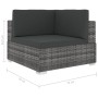 Asiento seccional de esquina con cojines 1 ud ratán PE gris de , Sofás modulares de exterior - Ref: Foro24-46799, Precio: 191...