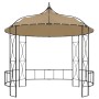 Cenador redondo gris taupe 300x290 cm de , Carpas y cenadores - Ref: Foro24-315227, Precio: 257,55 €, Descuento: %