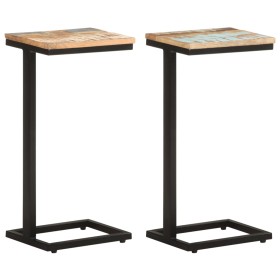 Mesitas auxiliares 2 uds madera reciclada 31,5x24,5x64,5 cm de , Mesas auxiliares - Ref: Foro24-321972, Precio: 96,67 €, Desc...