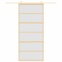 Puerta corredera dorada vidrio ESG esmerilado aluminio 90x205cm de , Puertas para el hogar - Ref: Foro24-155164, Precio: 155,...