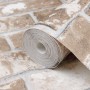 Papel pintado 3D no tejido estampado ladrillo marrón 10x0,53 m | Foro24.es | Tu tienda online para hogar, jardín y más Foro24.es