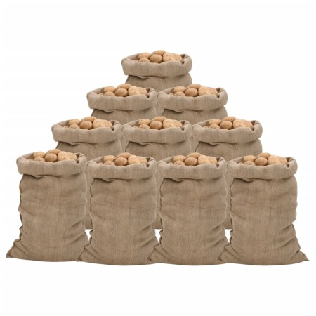 Sacos de yute 10 unidades 60x105 cm 100% yute 340 g/m² de , Maletas y bolsos de viaje - Ref: Foro24-155784, Precio: 44,83 €, ...