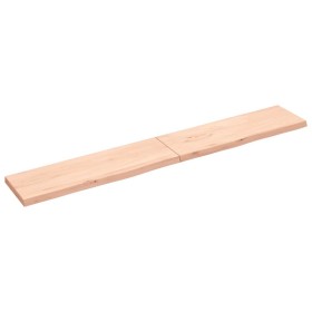 Estante de pared madera maciza roble sin tratar 200x30x(2-4) cm de , Estantes y estanterías - Ref: Foro24-363604, Precio: 80,...