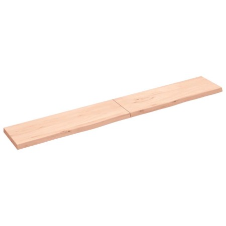 Estante de pared madera maciza roble sin tratar 200x30x(2-4) cm de , Estantes y estanterías - Ref: Foro24-363604, Precio: 80,...