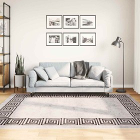 Alfombra lavable antideslizante blanco y negro 150x230 cm