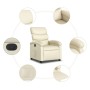 Sillón reclinable eléctrico de cuero sintético crema de , Sillones - Ref: Foro24-3204027, Precio: 242,19 €, Descuento: %