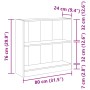 Estantería madera de ingeniería roble ahumado 80x24x76 cm de , Librerías y estanterías - Ref: Foro24-857830, Precio: 43,95 €,...