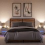 Mesitas de noche luces LED 2 uds madera ingeniería gris Sonoma de , Mesitas de noche - Ref: Foro24-852044, Precio: 97,36 €, D...