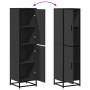 Aparador alto madera de ingeniería y metal 35,5x35x139 cm de , Aparadores - Ref: Foro24-849054, Precio: 106,25 €, Descuento: %