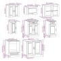 Mueble cocina Kalmar madera vieja 8 pzas madera contrachapada