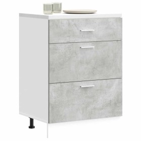 Armario bajo de cocina “Lyon” gris hormigón de , Armarios de cocina - Ref: Foro24-854253, Precio: 118,58 €