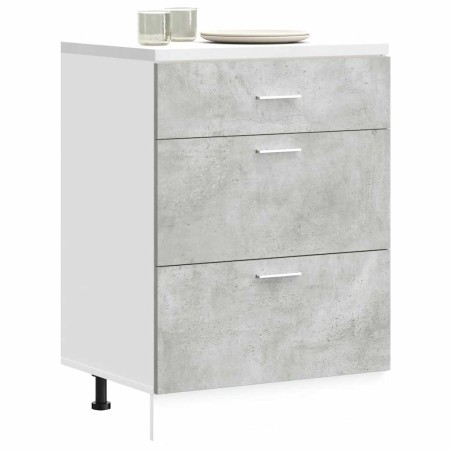Armario bajo de cocina “Lyon” gris hormigón de , Armarios de cocina - Ref: Foro24-854253, Precio: 118,58 €, Descuento: %