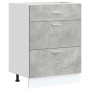 Armario bajo de cocina “Lyon” gris hormigón de , Armarios de cocina - Ref: Foro24-854253, Precio: 118,58 €, Descuento: %