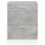 Armario bajo de cocina “Lyon” gris hormigón de , Armarios de cocina - Ref: Foro24-854253, Precio: 118,58 €, Descuento: %