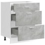 Armario bajo de cocina “Lyon” gris hormigón de , Armarios de cocina - Ref: Foro24-854253, Precio: 118,58 €, Descuento: %