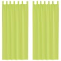 Cortinas de gasa con trabillas 2 uds. verde manzana de , Cortinas y visillos - Ref: Foro24-4102253, Precio: 12,37 €, Descuent...