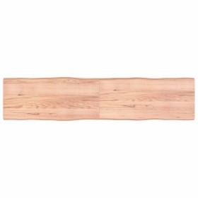 Tablero mesa madera tratada borde natural marrón 220x50x(2-6)cm de , Tableros para mesas - Ref: Foro24-363989, Precio: 118,94...