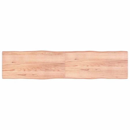 Tablero mesa madera tratada borde natural marrón 220x50x(2-6)cm de , Tableros para mesas - Ref: Foro24-363989, Precio: 118,94...
