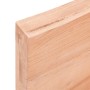 Tablero mesa madera tratada borde natural marrón 220x50x(2-6)cm de , Tableros para mesas - Ref: Foro24-363989, Precio: 118,94...