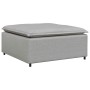Sofá modular con reposapiés, gris nube, 100 x 100 x 48 cm