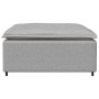 Sofá modular con reposapiés, gris nube, 100 x 100 x 48 cm