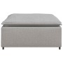 Sofá modular con reposapiés, gris nube, 100 x 100 x 48 cm