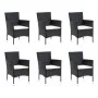 7-piece garden dining set and black synthetic rattan cushions by vidaXL, Garden sets - Ref: Foro24-3095013, Price: 628,23 €, ...