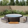 Borde bañera hidromasaje madera acacia y ratán sintético gris de , Accesorios para piscinas y spa - Ref: Foro24-362258, Preci...