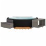 Borde bañera hidromasaje madera acacia y ratán sintético gris de , Accesorios para piscinas y spa - Ref: Foro24-362258, Preci...