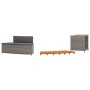 Borde bañera hidromasaje madera acacia y ratán sintético gris de , Accesorios para piscinas y spa - Ref: Foro24-362258, Preci...