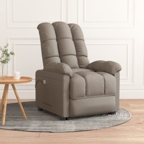 Sillón de masaje reclinable de tela gris taupé de , Sillones de masaje eléctricos - Ref: Foro24-289814, Precio: 236,01 €