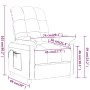 Sillón de masaje reclinable de tela gris taupé de , Sillones de masaje eléctricos - Ref: Foro24-289814, Precio: 236,01 €