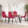 Sillas de comedor 4 unidades terciopelo rojo tinto de , Sillas de comedor - Ref: Foro24-325662, Precio: 191,57 €
