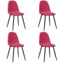 Sillas de comedor 4 unidades terciopelo rojo tinto de , Sillas de comedor - Ref: Foro24-325662, Precio: 191,57 €