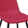 Sillas de comedor 4 unidades terciopelo rojo tinto de , Sillas de comedor - Ref: Foro24-325662, Precio: 191,57 €