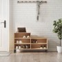Mueble zapatero madera contrachapada roble Sonoma 102x36x60 cm de , Zapateros y organizadores de calzado - Ref: Foro24-831399...