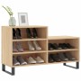 Mueble zapatero madera contrachapada roble Sonoma 102x36x60 cm de , Zapateros y organizadores de calzado - Ref: Foro24-831399...