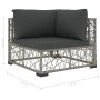 Set de sofás de jardín 6 piezas y cojines ratán sintético gris de , Conjuntos de jardín - Ref: Foro24-46807, Precio: 515,17 €