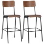 Conjunto de mesa alta con taburetes 3 piezas acero negro de , muebles para cocinas y comedores - Ref: Foro24-276847, Precio: ...