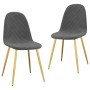 Sillas de comedor 2 unidades terciopelo gris oscuro de , Sillas de comedor - Ref: Foro24-325669, Precio: 127,18 €