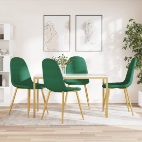 Sillas de comedor 4 unidades terciopelo verde oscuro de , Sillas de comedor - Ref: Foro24-325681, Precio: 231,01 €, Descuento: %