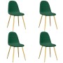 Sillas de comedor 4 unidades terciopelo verde oscuro de , Sillas de comedor - Ref: Foro24-325681, Precio: 231,01 €, Descuento: %